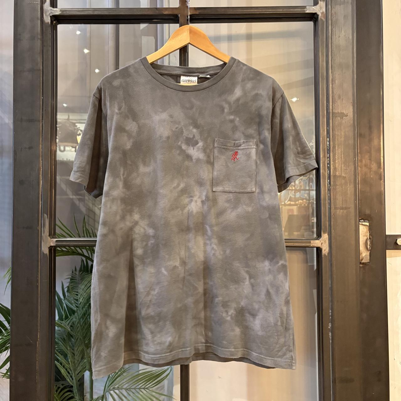 Gramicci Original Freedom T shirt Men’s Medium Grey Tie Dye One Point Pocket Tee Top Climbing Outdoors 90s Y2K 00s