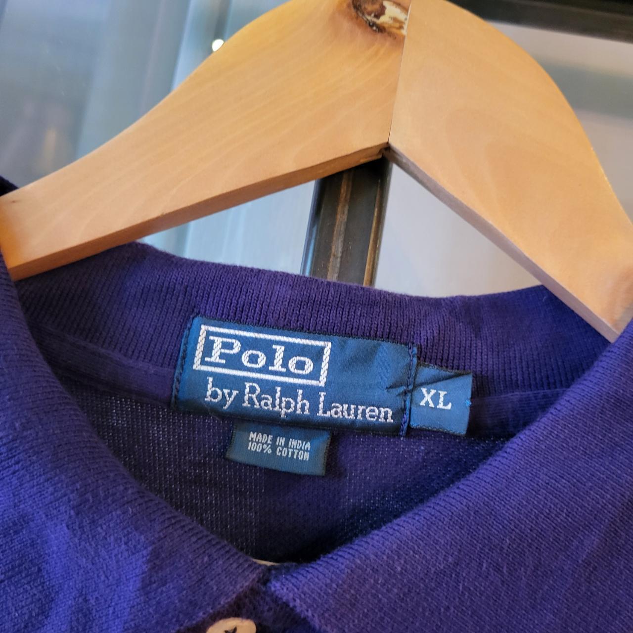 POL025 - Vintage Ralph Lauren Purple Polo Shirt Short Sleeve collared button up top #Y2K #preppy #chiefkeef