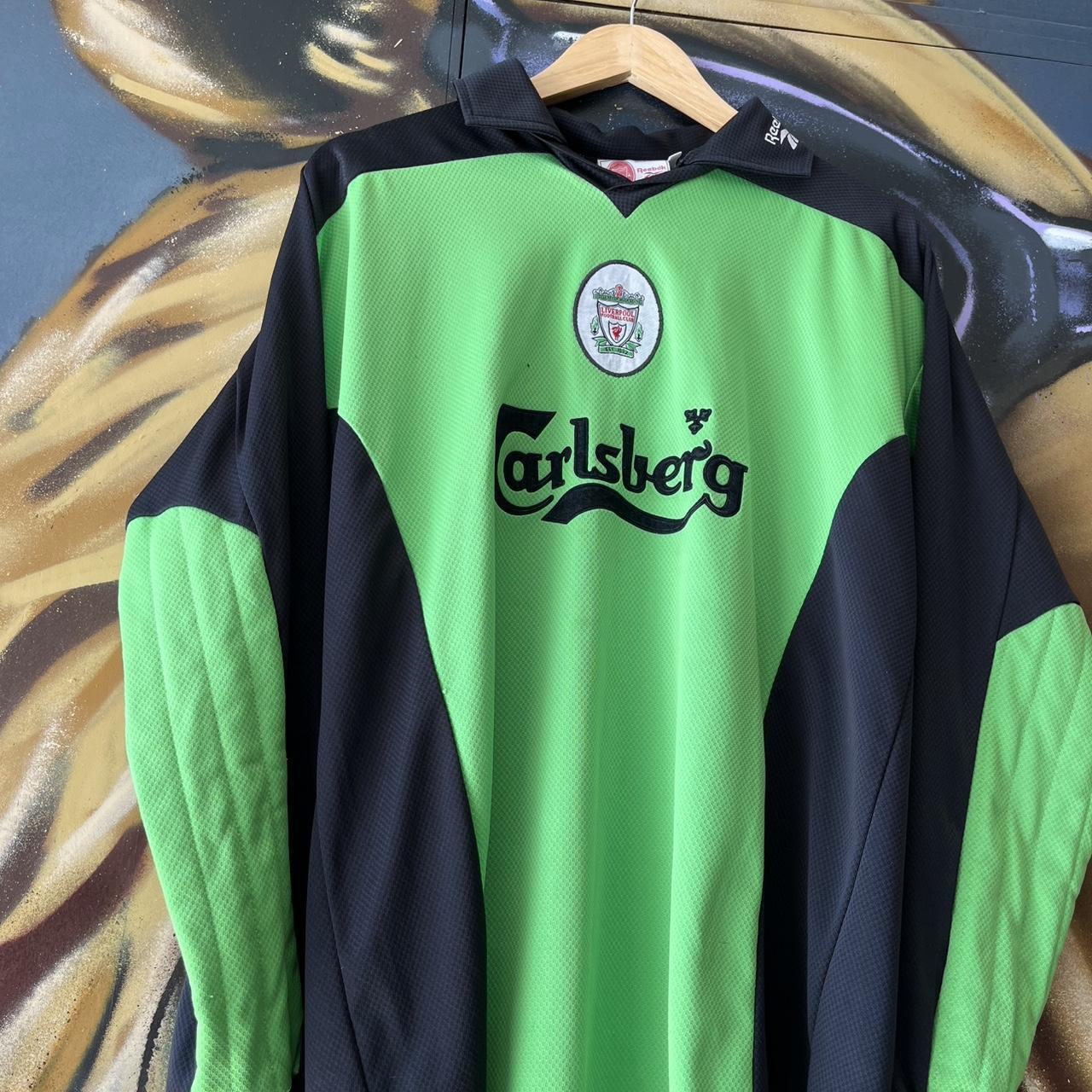 Vintage Liverpool FC 1996 1997 1998 Goalkeeper Football Jersey Carlsberg Sponsor Authentic Long Sleeve