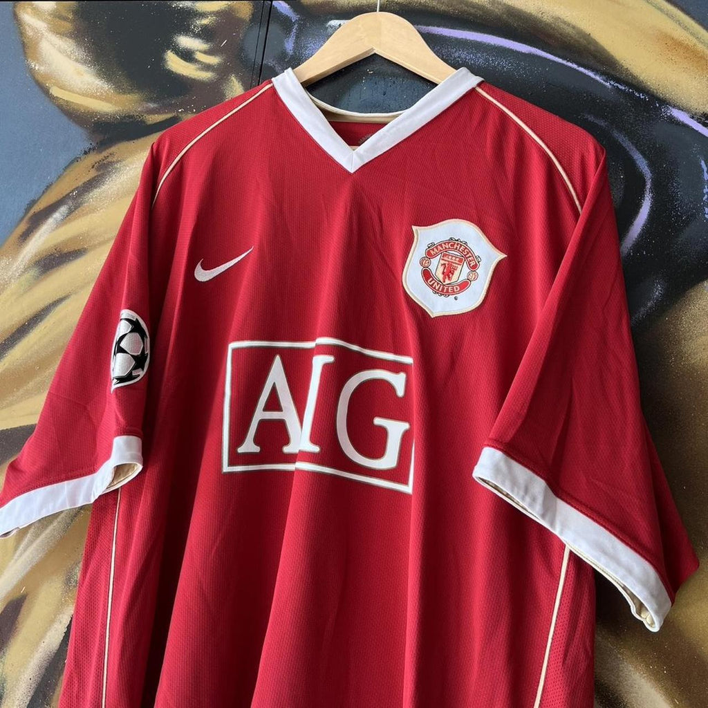 Manchester United 2006/2007 Home Paul Scholes Football Jersey Champions League Authentic