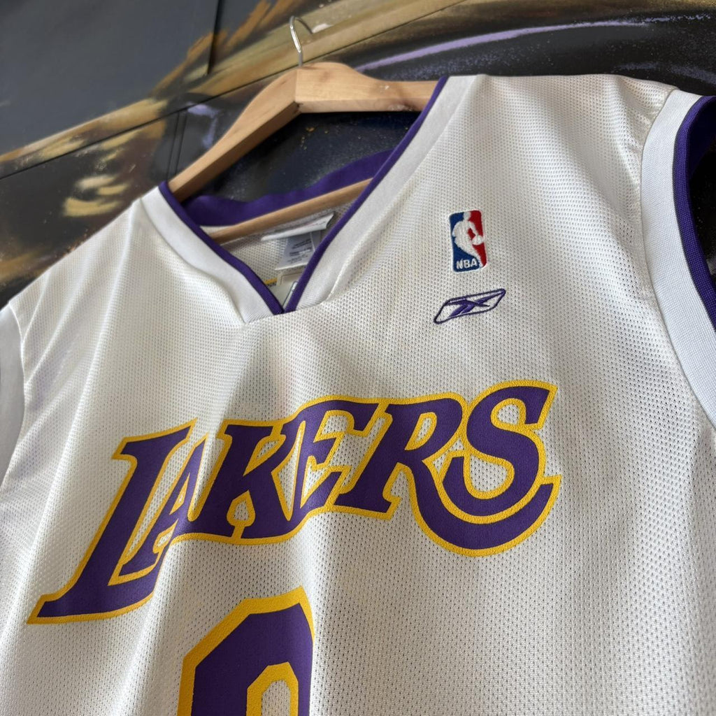 Vintage Reebok LA Lakers Jersey Mens Large White Kobe Bryant 8 Basketball Vest Top Kit BNWT 2002 Y2K