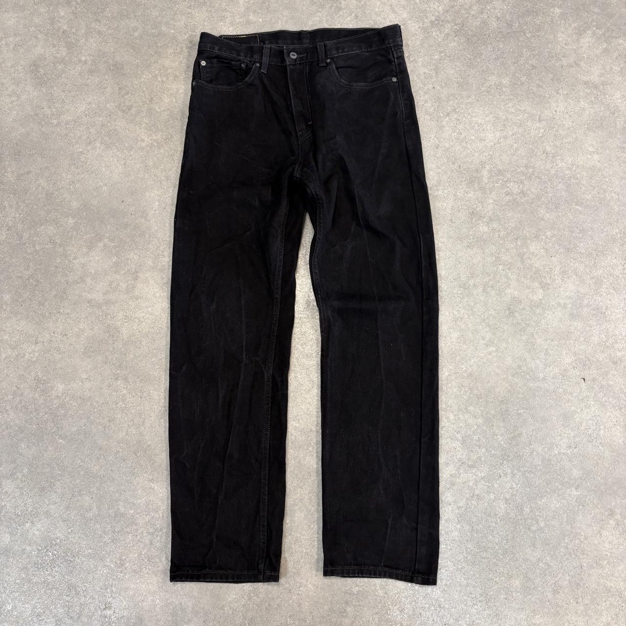 Vintage Levi's 505 Jeans Mens 34x32 Black Denim Wash Straight Leg Trousers Cowboy Western USA 90s Y2K