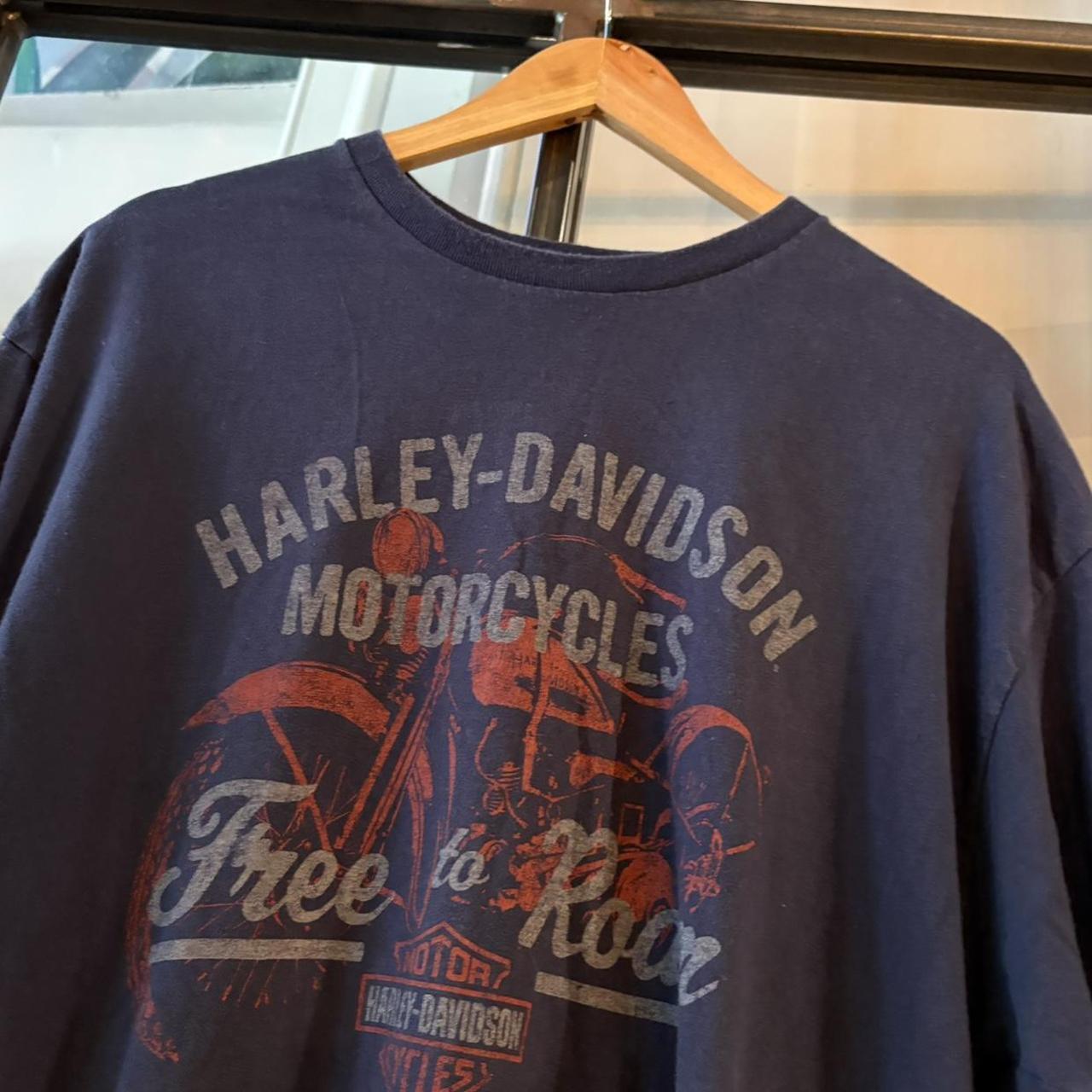 TEE645F1 - Vintage Retro Essential Harley Davidson Iron Steed Vacaville, California Navy Graphic Print Top Tee T-shirt #graphic #motorcycles #biker #harley #harleydavidson
