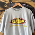 VIN1303M-U - Vintage Retro Essential Reading 2004 Music Concert Festival The Darkness, The White Stripes, Green Day, 50 Cent, Franz Ferdinand, The Streets, Baby Blue Graphic Print Top Tee T-shirt #y2k #50cent #greenday #thestreets