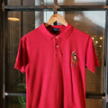 POL166 - Vintage Ralph Lauren Red Polo Shirt Short Sleeve collared button up top with Big Chest Logo #Y2K #preppy #chiefkeef #golf #oldmoney