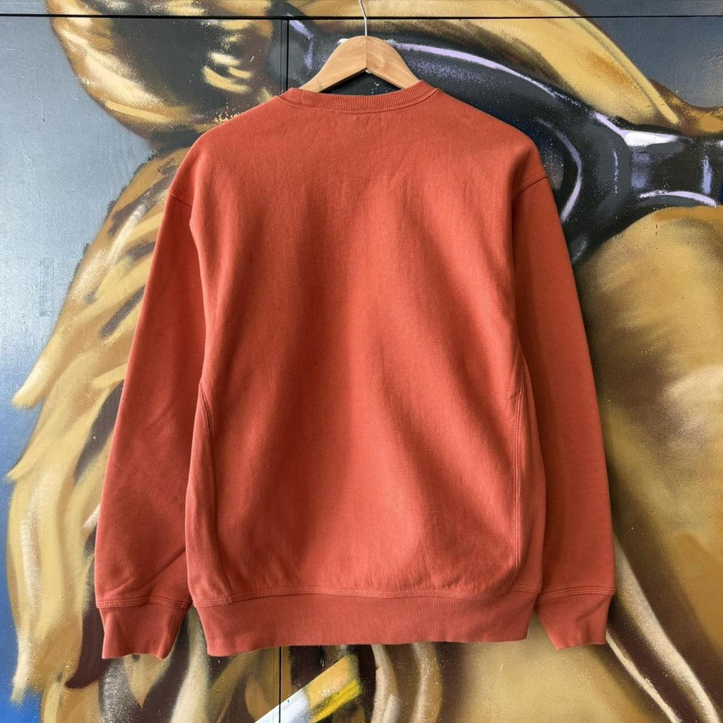Vintage Carhartt WIP Sweatshirt Mens Small Rust Orange Buffalo Graphic Crewneck Jumper Skate 90s Y2K