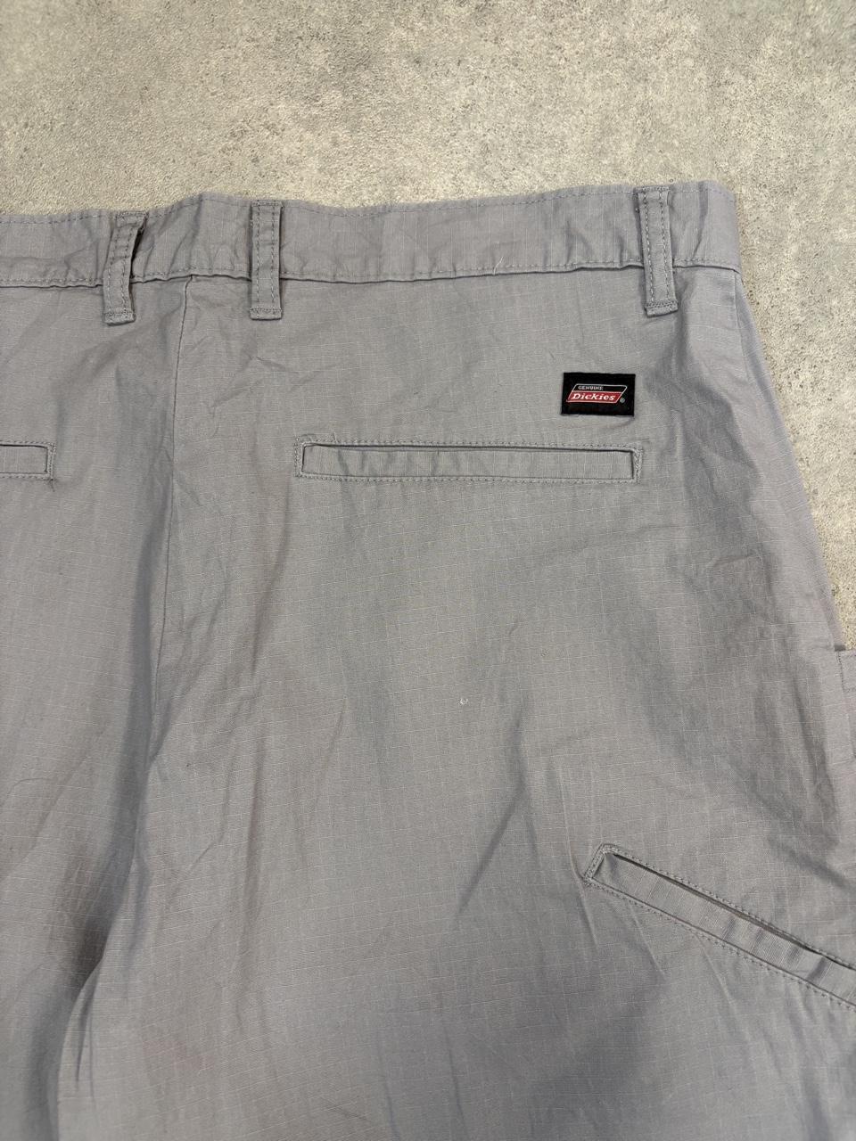 Vintage Dickies Jorts Mens 34” Grey Workwear Utility Ripstop Shorts Baggy Wide Leg Skate Surf Hip Hop 00s Y2K