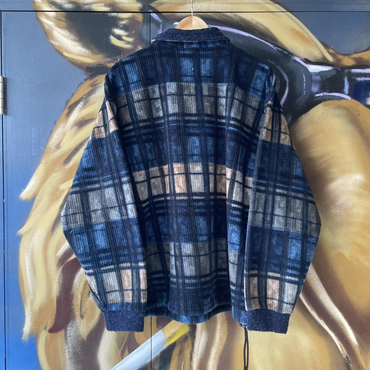 Y2K Mauna Checkered Plaid Quarter Zip Fleece