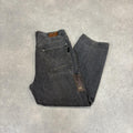 BR1912ZC-U - Vintage retro essential  Damani Dada y2k Baggy carpenter Black Wash Denim Jeans Trousers pants with embroidered labels and detailing #denim ##hiphop #y2k