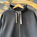 Vintage Polo Ralph Lauren Hoodie Mens Large Black Full Zip Sweatshirt  Jumper Preppy Old Money Top 90s Y2K 00s