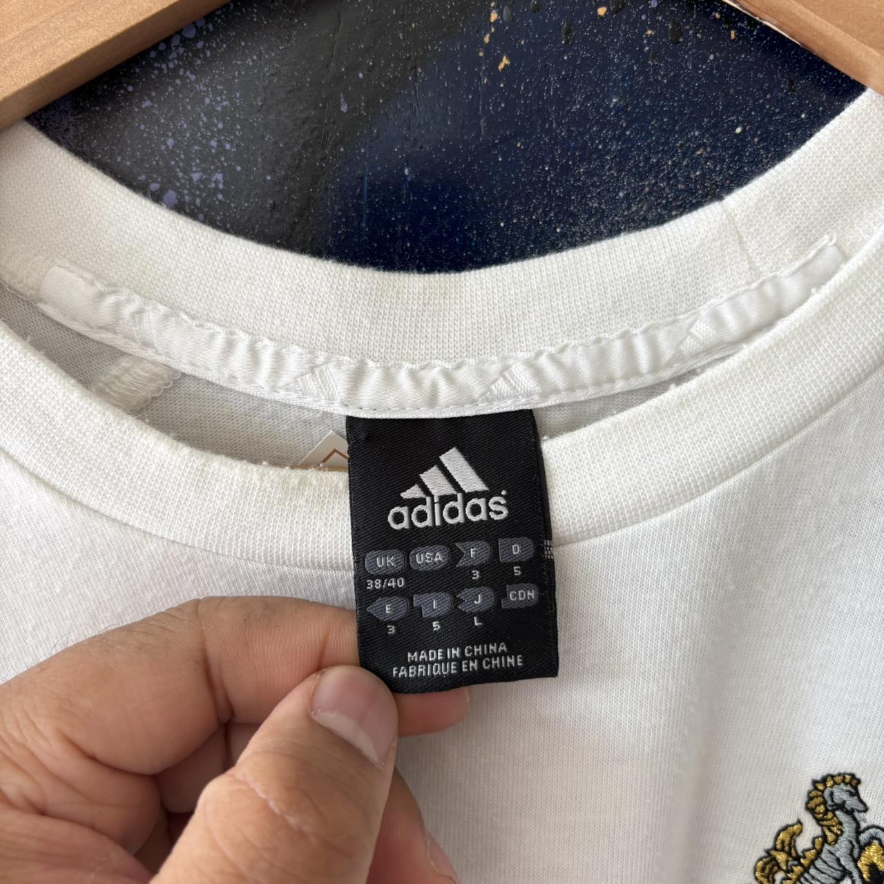 Vintage Adidas Newcastle United Training T Shirt Mens Medium White 2003 2005 Drill Football Tee Top NTL Y2K