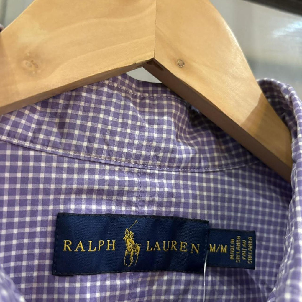 BR1209KX-F - Vintage Ralph Lauren Purple Check Longsleeve collared button up polo shirt top #Y2K #preppy #chiefkeef #smartcasual #oldmoney