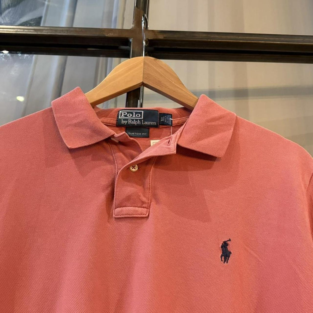 BR1209LH-F - Vintage Ralph Lauren Plain Pink Short Sleeve collared button up polo shirt top #Y2K #preppy #chiefkeef #smartcasual #oldmoney