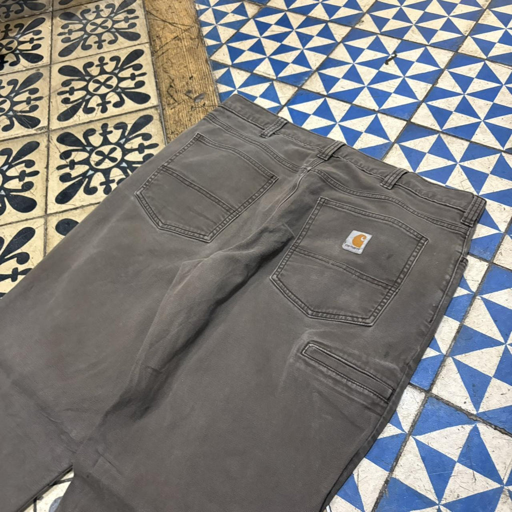 TRW477F-P - Vintage retro essential Grey Carhartt Carpenter Trousers pants casual workwear #skater #utility #workwear #carpenter #carhartt