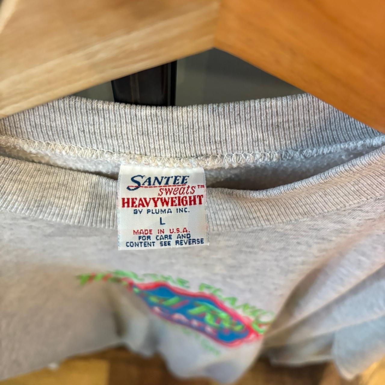 SWT614BR - Vintage Retro Essential Grey Hard Rock Cafe Crewneck Jumper Sweatshirt with Save the planet boston embroidered centre logo #90s #boston #essential #y2k #hardrock