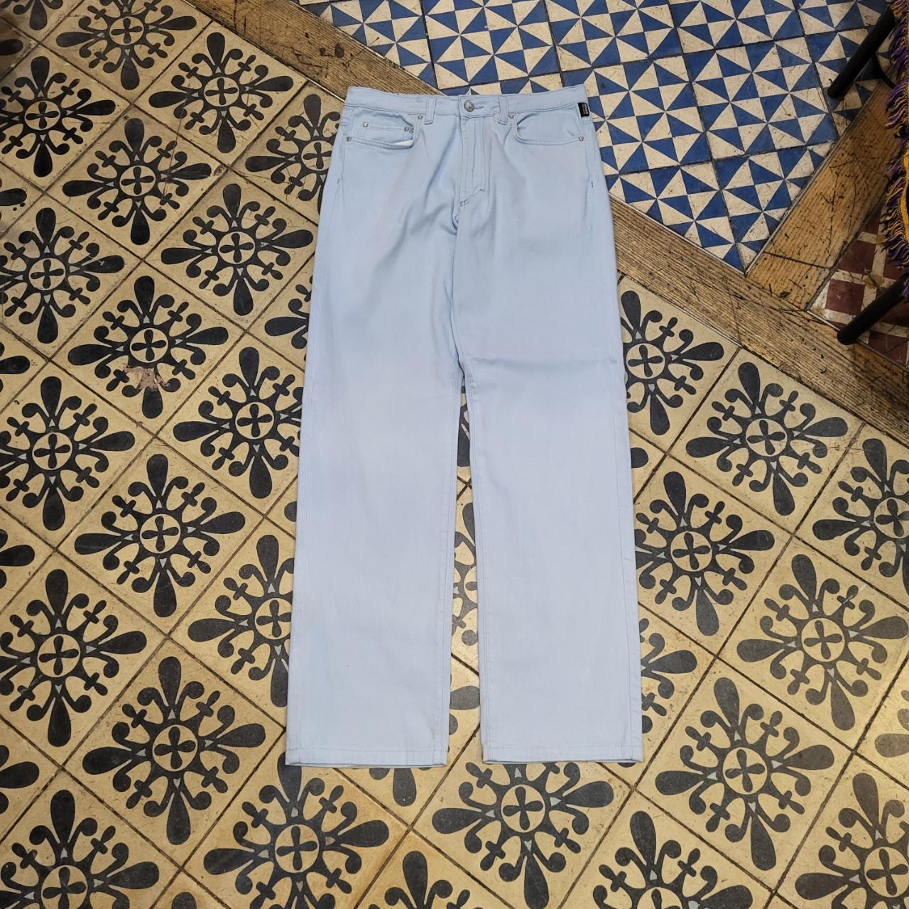 JNS204BR - Vintage retro essential Versace Jeans Courture Light Blue Wash Denim Trousers pants #denim #y2k #guess #denimjeans