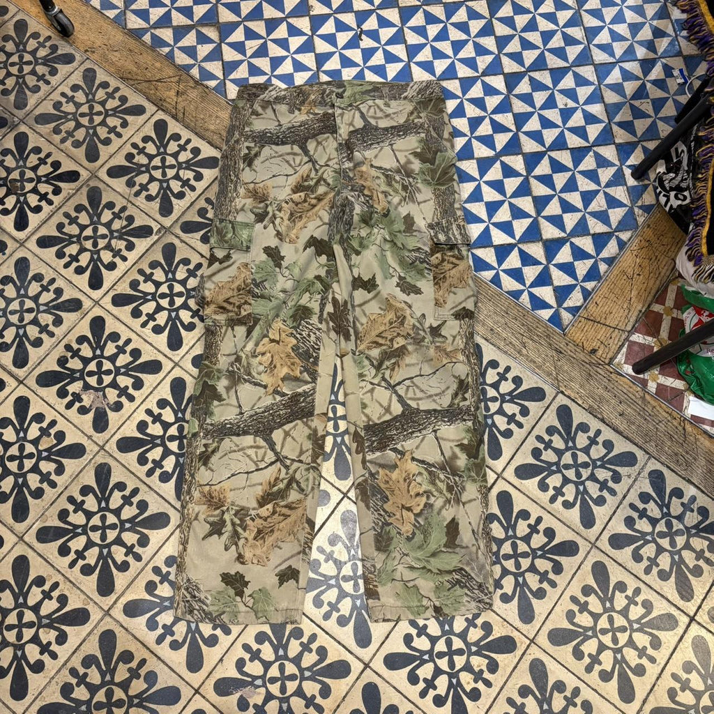 RTB092P - Vintage retro essential woodland RealTree adjustable cargos camo camouflage Carpenter Pants Trousers bottoms wide straight leg hip hop #skater #realtree #camo #y2k #baggy