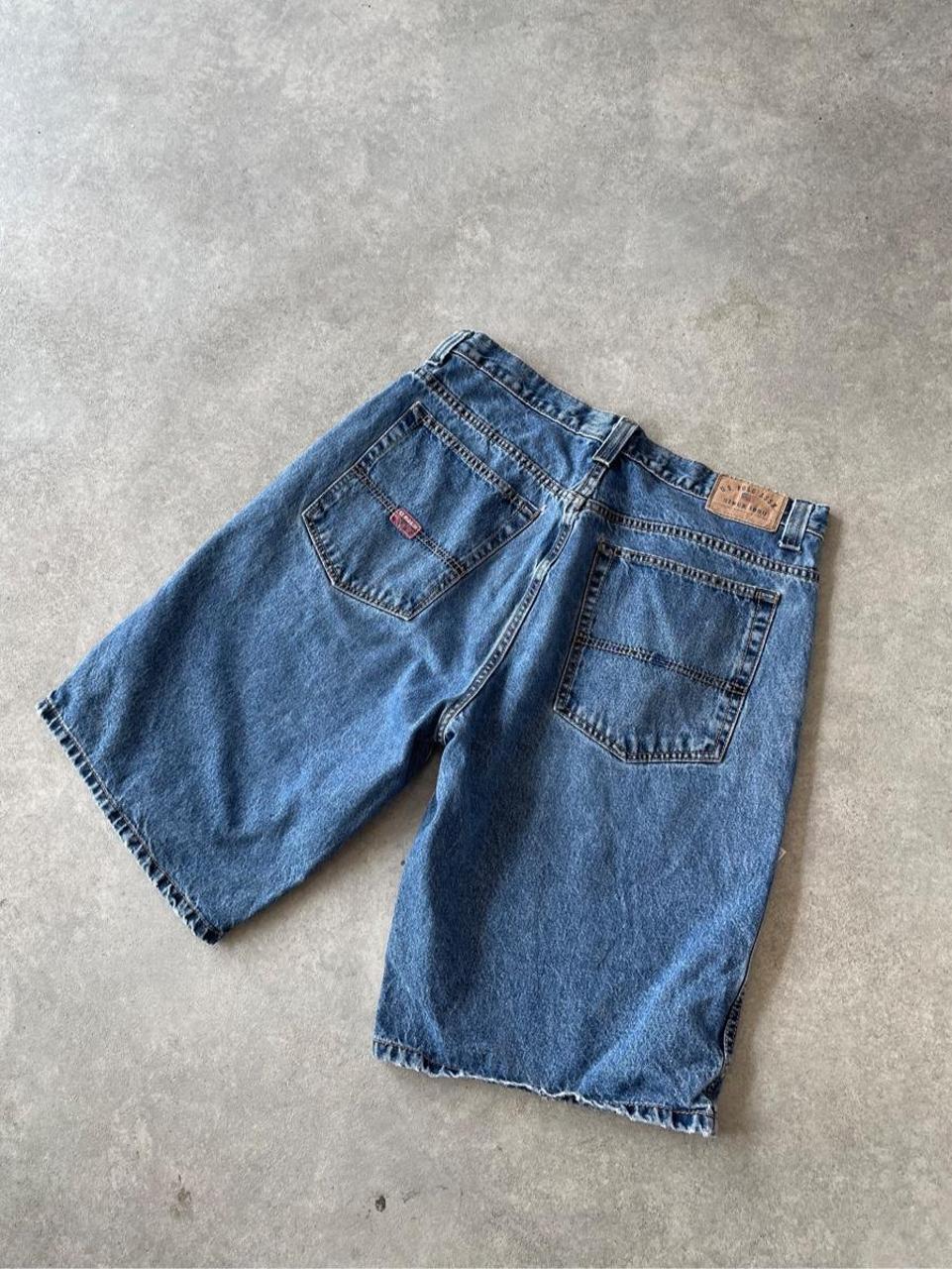 90s Mid Wash Blue Denim Jorts Shorts