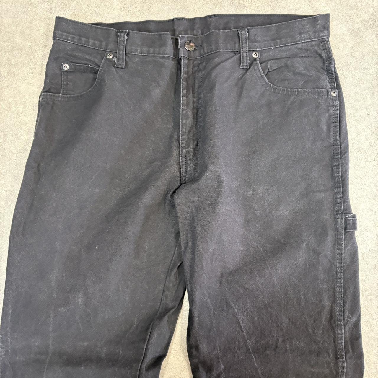 Vintage Dickies Jeans Mens 34x34 Black Carpenter Pants Trousers Straight Leg Skate Workwear Y2K 90s