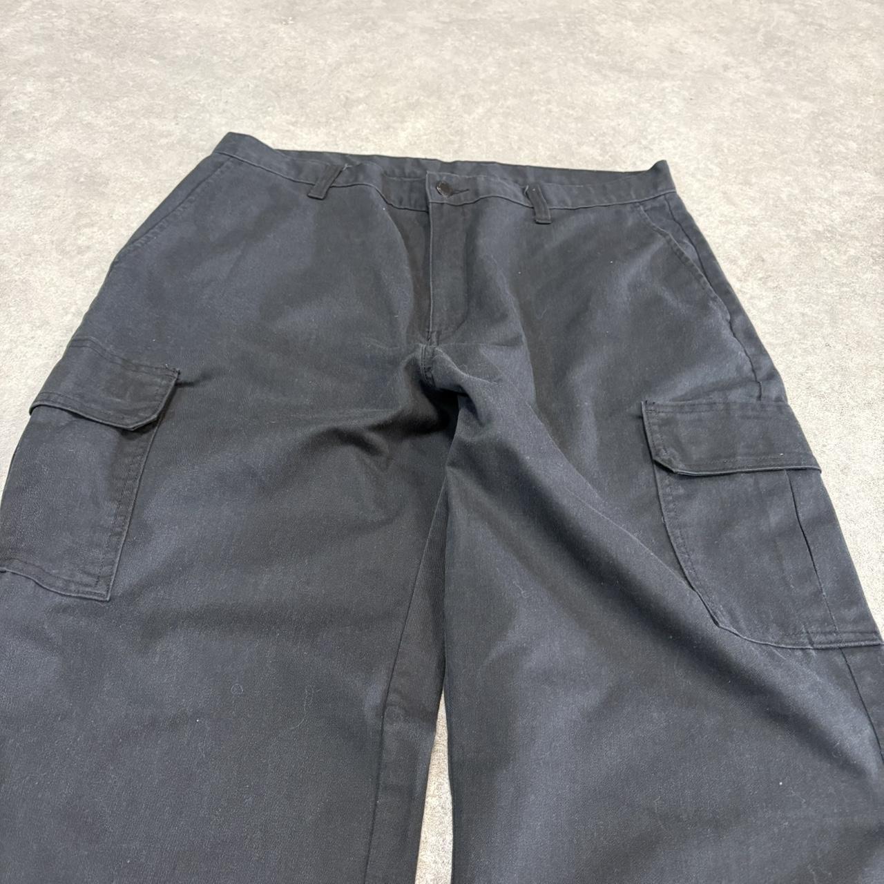 BR1912ZP-U - Vintage retro essential Black Dickies Straight Leg Cargo Trousers pants casual workwear #skater #utility #cargo #straightleg #dickies
