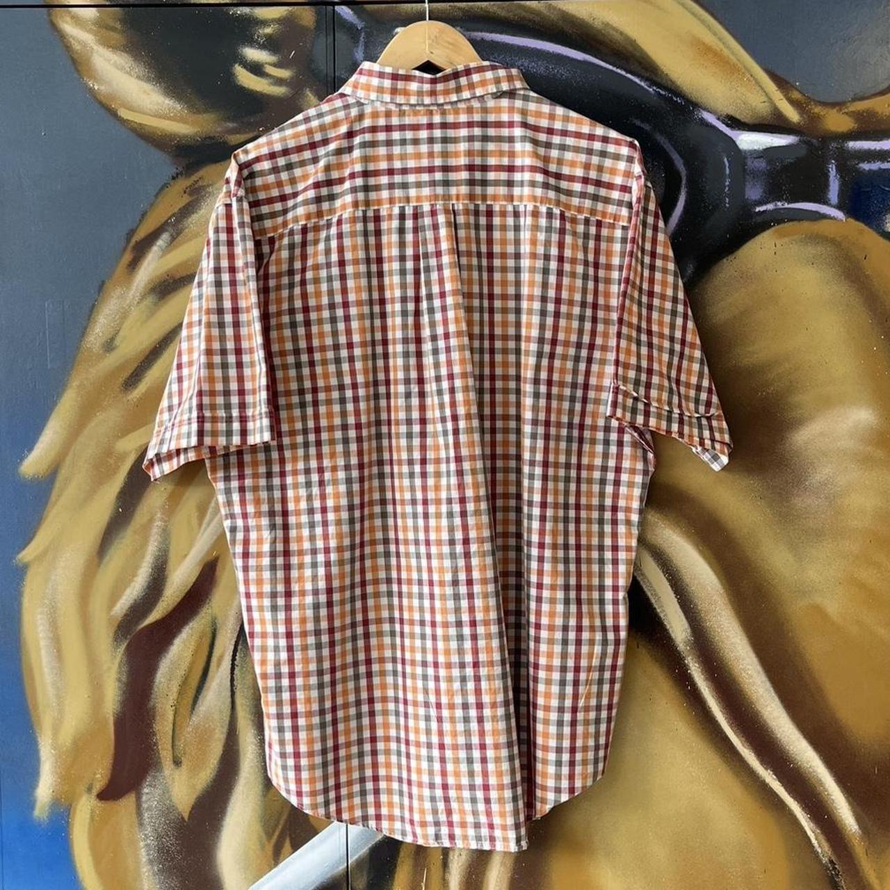 Checkered Short Sleeve Button Up Shirt