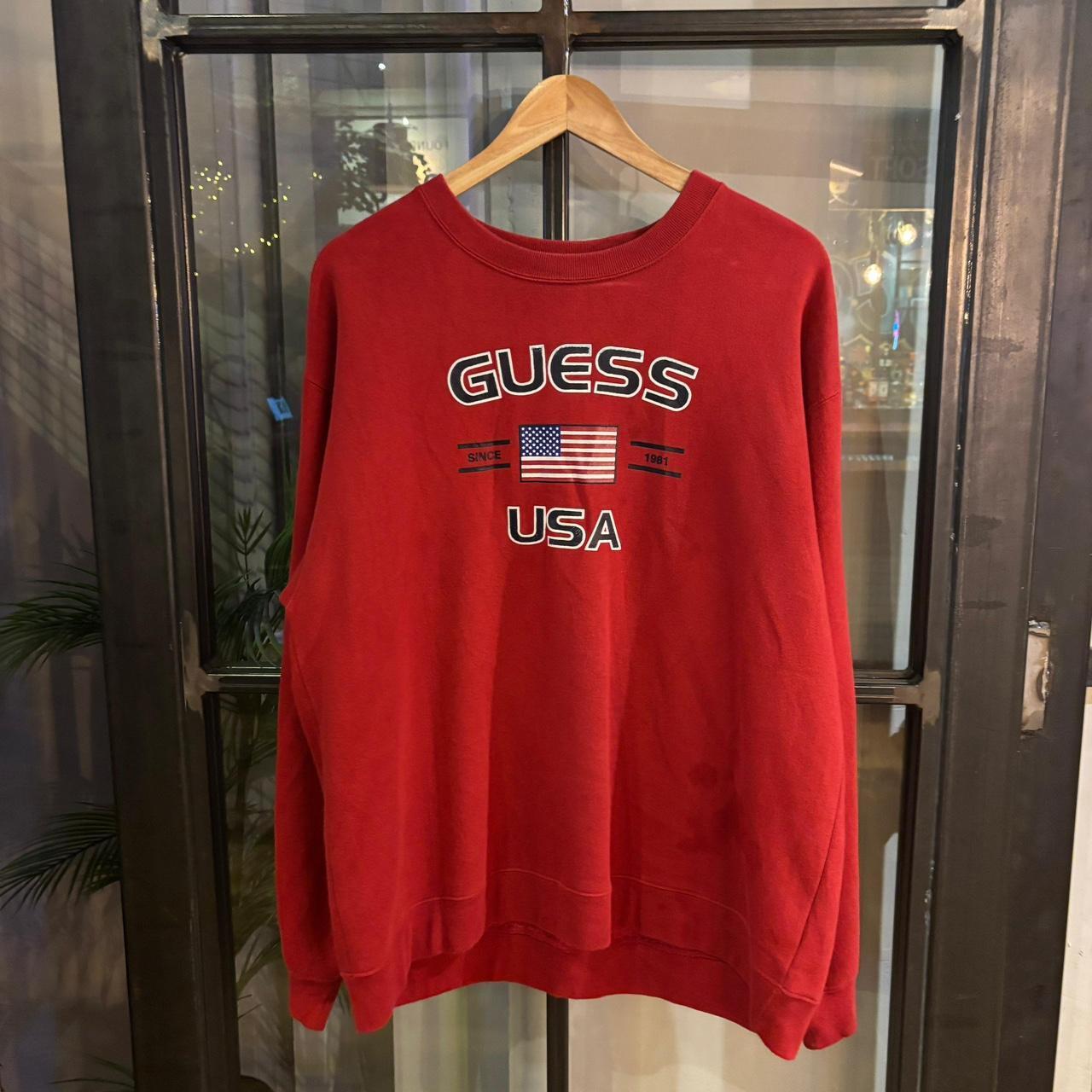 SWT650F - Vintage Retro Essential Ree Guess U.S.A Crewneck Jumper Sweatshirt with print logo #90s #sportswear #usa #y2k #guess