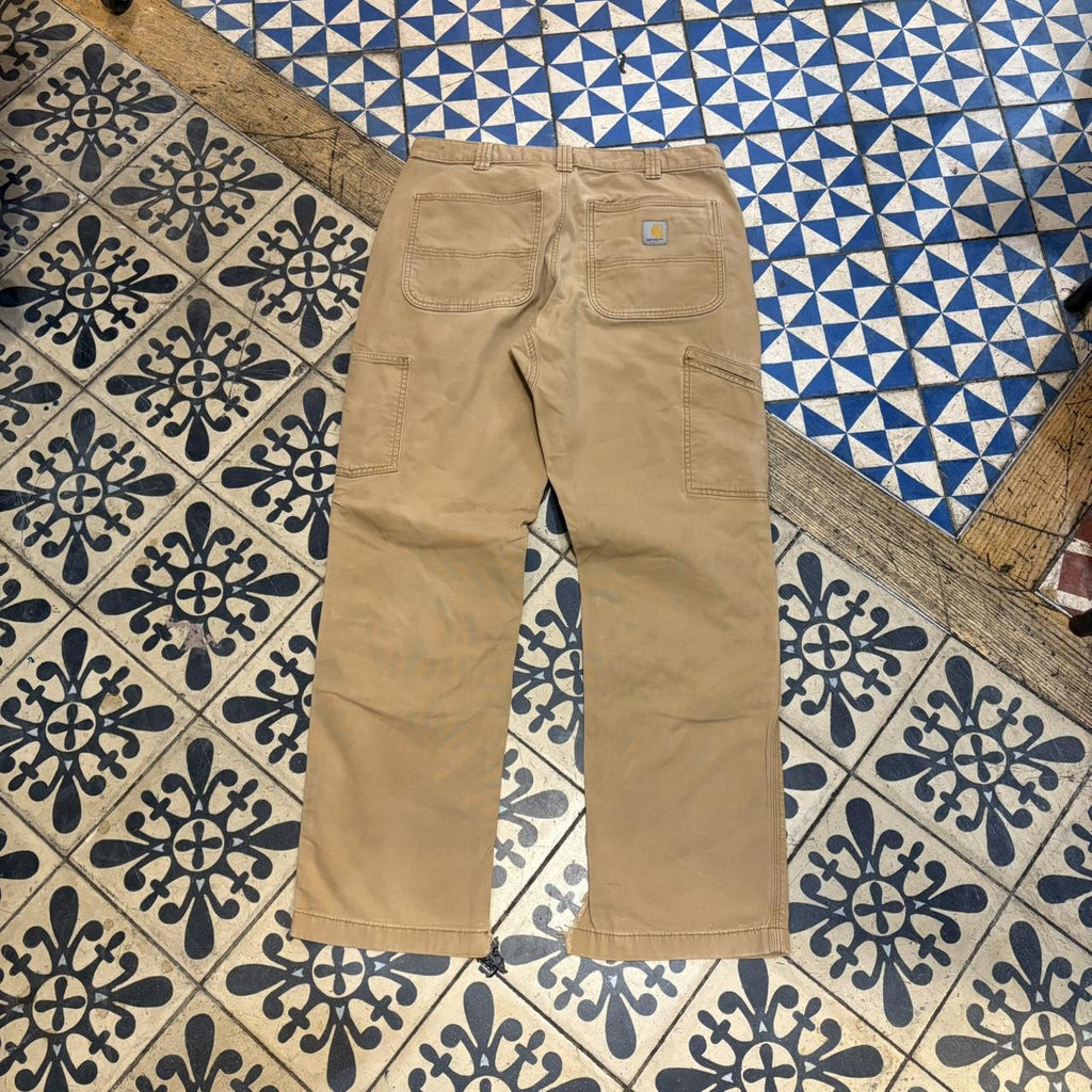 TRW402BR - Vintage retro essential  Tan Carhartt Relaxed Double KneesTrousers pants casual workwear #skater #workwear #carpenter #carhartt #doubleknees