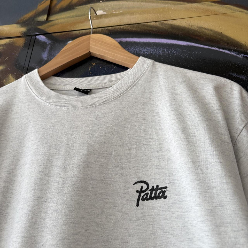 Patta T shirt Men’s Small Grey Key Script Graffiti Graphic Print Skate Surf Tee Top 90s Y2K 00s