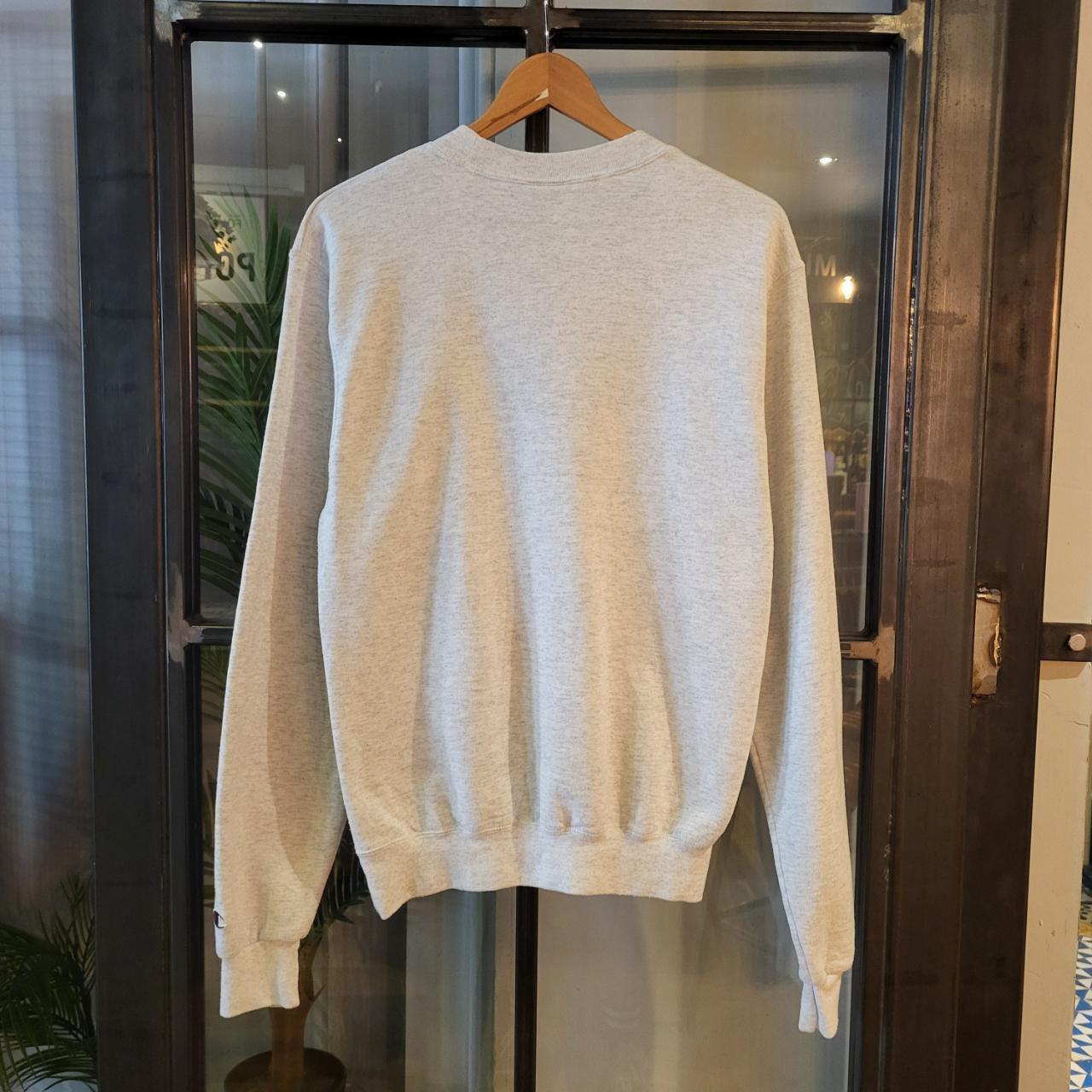 SWT095 - Vintage retro grey essential Champion SMS Certified Post script graphic print sweatshirt jumper crewneck #champiom #casual #graphicprint