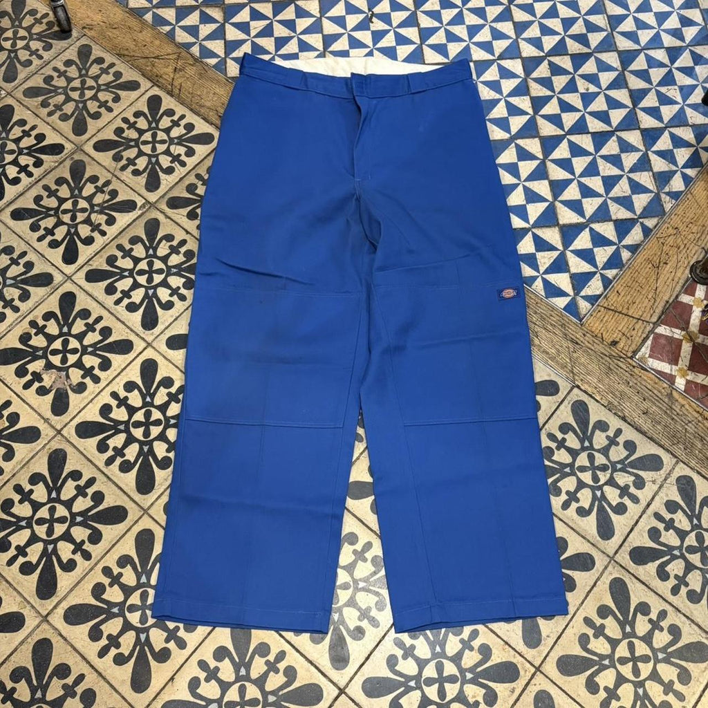 B0425A38BR - Vintage retro essential Blue Dickies Straight Leg Double Knee Trousers pants casual workwear #skater #utility #workwear #doubleknee #dickies