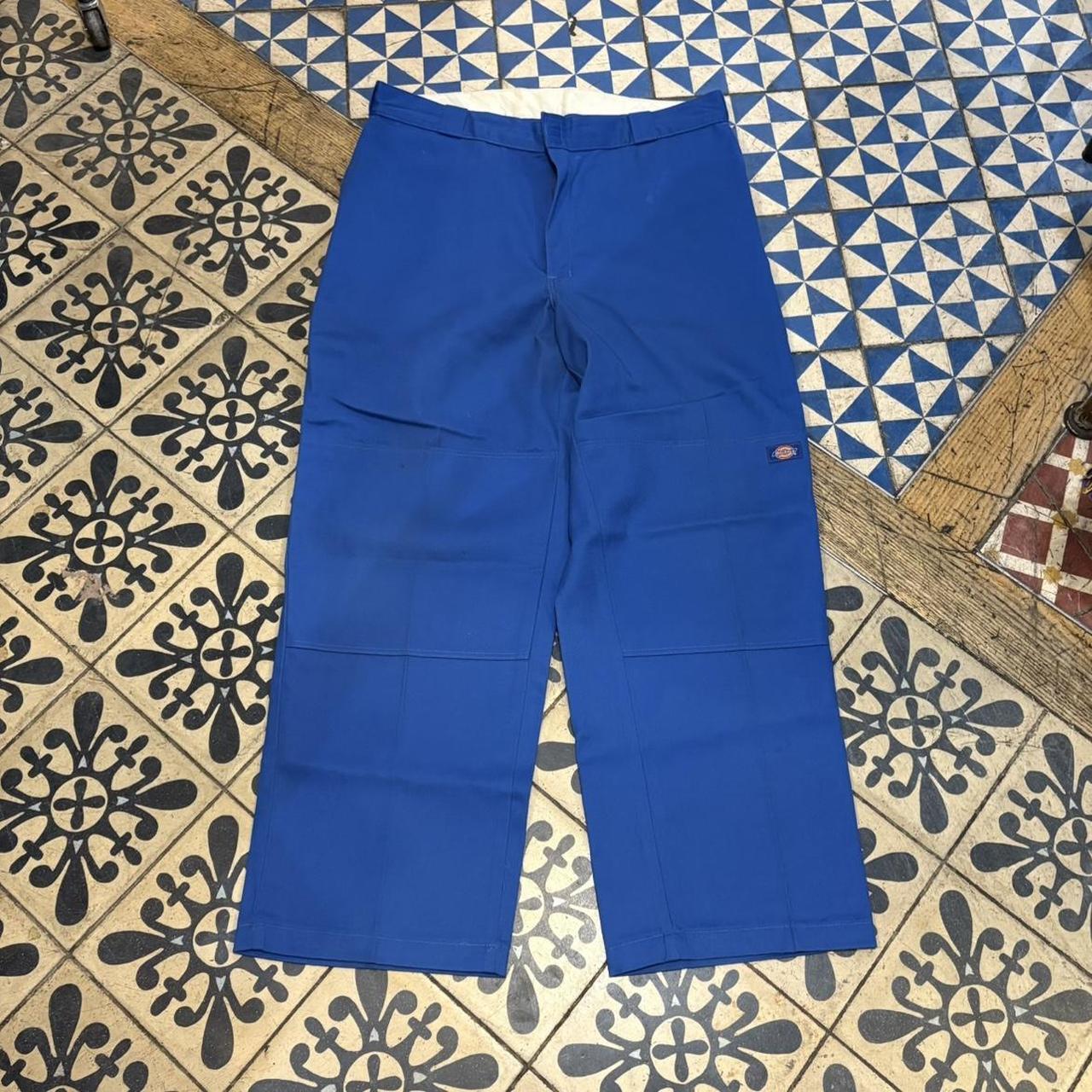 B0425A38BR - Vintage retro essential Blue Dickies Straight Leg Double Knee Trousers pants casual workwear #skater #utility #workwear #doubleknee #dickies