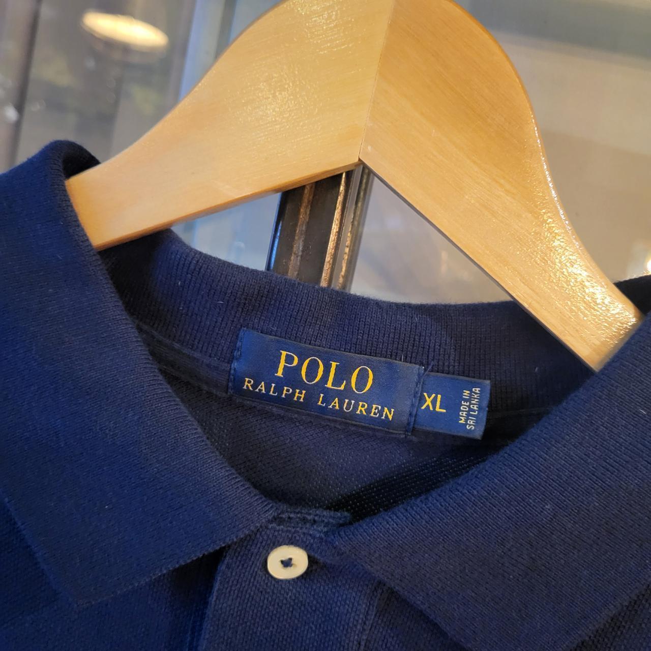 POL104 - Vintage Ralph Lauren Navy blue Polo Shirt Short Sleeve collared button up top #Y2K #preppy #chiefkeef #golf