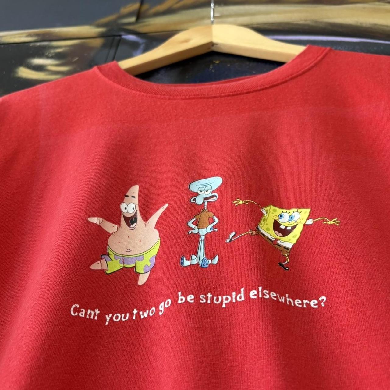 Vintage 2006 SpongeBob SquarePants T Shirt Tee Mens Large Red Graphic Print Cartoon Nickelodeon Y2K