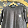 Vintage Carhartt T shirt Mens Medium Charcoal Grey Loose Fit K87 Workwear Durable Skate Tee Top 90s Y2K 00s