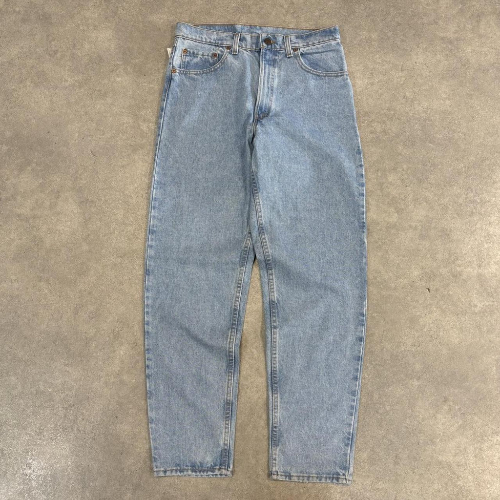 Vintage Levis 550 Jeans Mens 33x32 Denim Blue Light Wash Trouser Relaxed Taper Western Cowboy USA