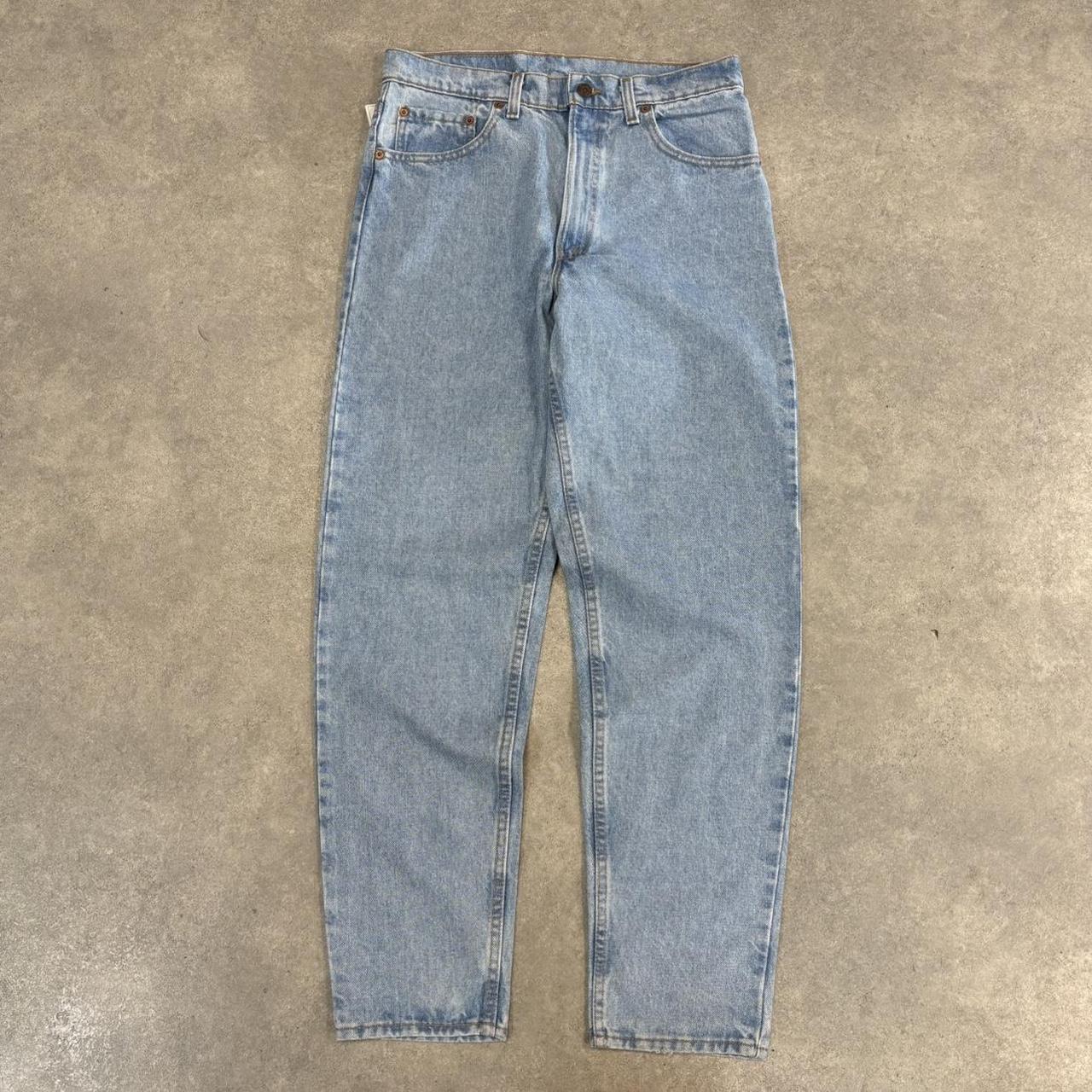 Vintage Levis 550 Jeans Mens 33x32 Denim Blue Light Wash Trouser Relaxed Taper Western Cowboy USA