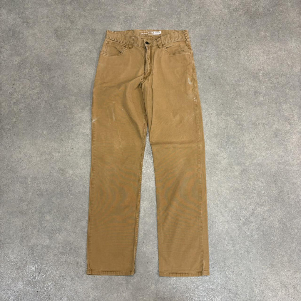 Vintage Carhartt Jeans Mens 32x34 Beige Carpenter Pants Trousers Straight Leg Skate Workwear Y2K 90s