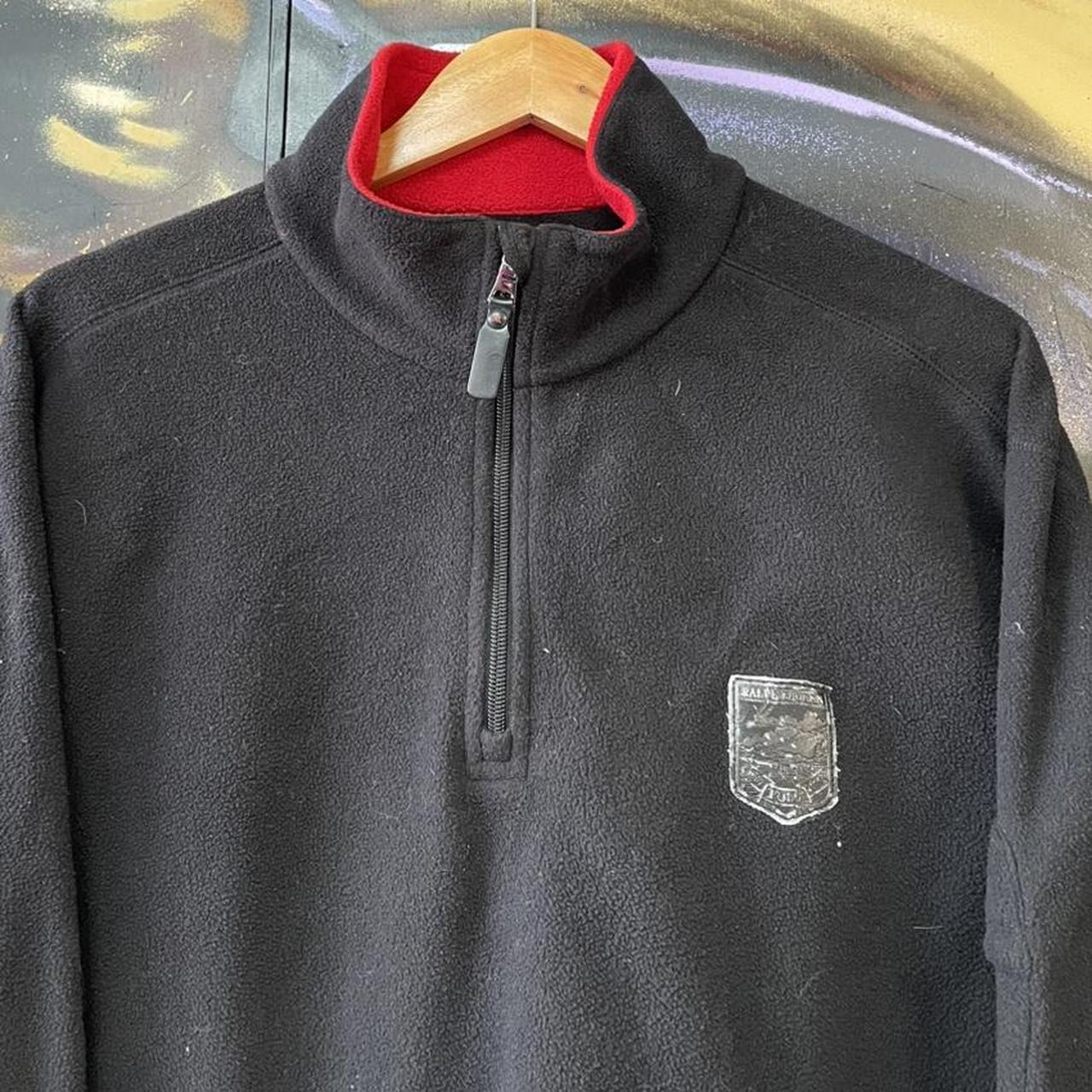 90s Ralph Lauren Crest Logo Quarter Zip Fleece Sweatshirt
