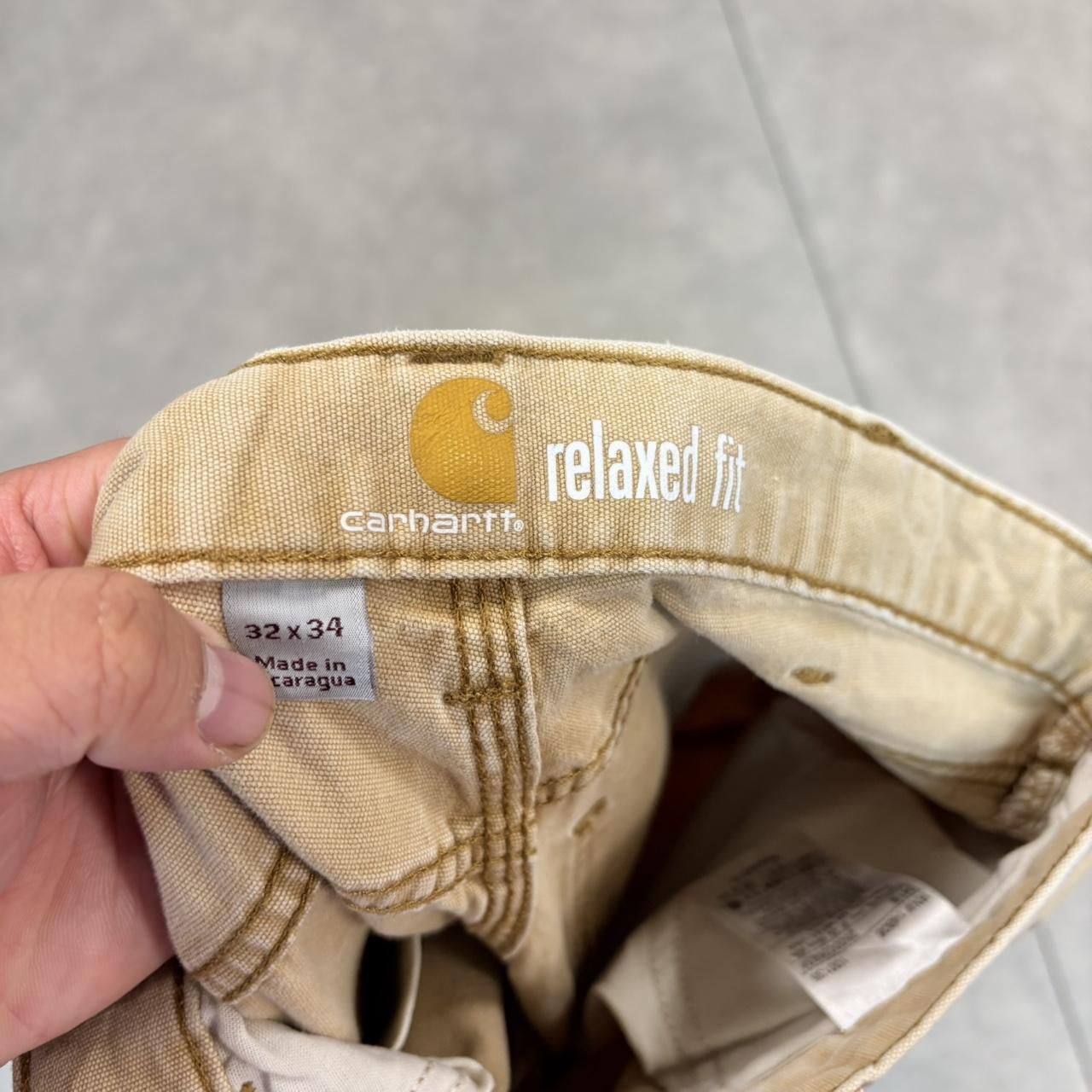 BR2701EL-U - Vintage retro essential  Carhartt Cream carpenter Trousers pants casual workwear #skater #utility #workwear #carpenter #carhartt
