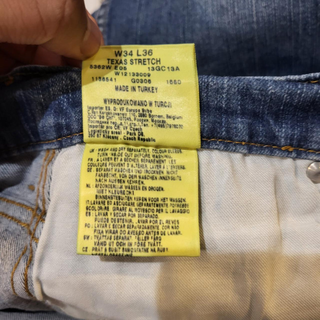 TRW257 - Vintage retro essential mens adult Wrangler Dark Blue Wash Baggy Overszied Trousers pants jeans with embroidered embroidery graphic patch carpenter casual workwear wide leg skate 90s Y2K style