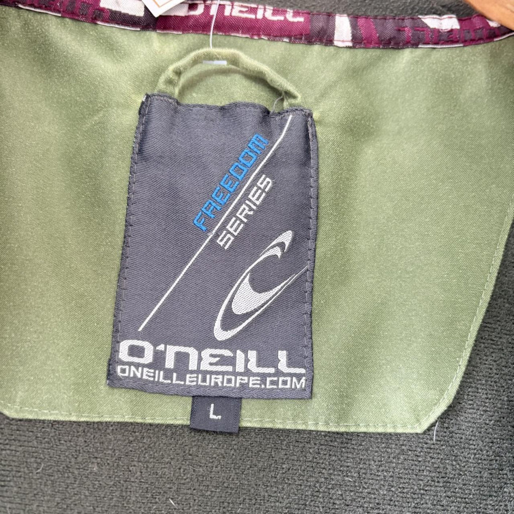 Vintage O’Neill Ski Jacket Mens Large Green Waterproof Technical Snow Coat 90s Y2K