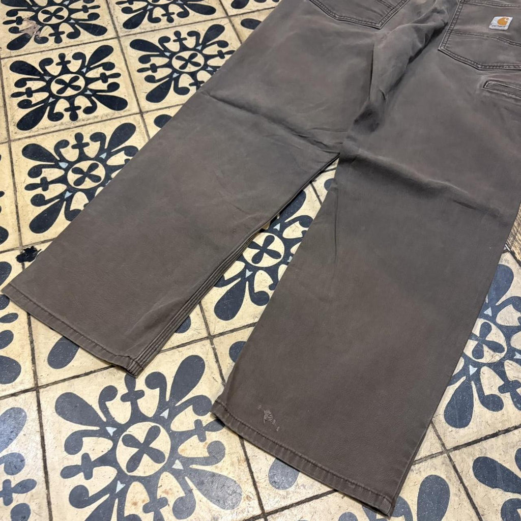 TRW477F-P - Vintage retro essential Grey Carhartt Carpenter Trousers pants casual workwear #skater #utility #workwear #carpenter #carhartt