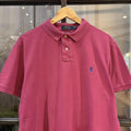 BR1912ADX-F - Vintage Retro Ralph Lauren Plain Pink Polo Shirt Short Sleeve collared button up top  #Y2K #preppy #chiefkeef #oldmoney #ralphlauren