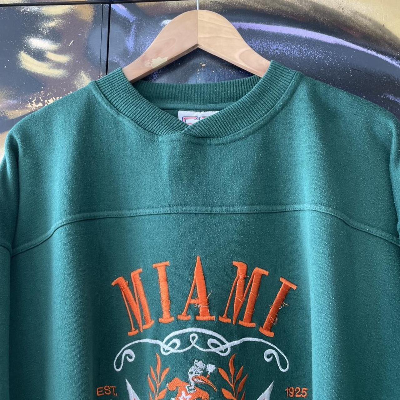 90s Miami Hurricanes Embroidered Sweatshirt