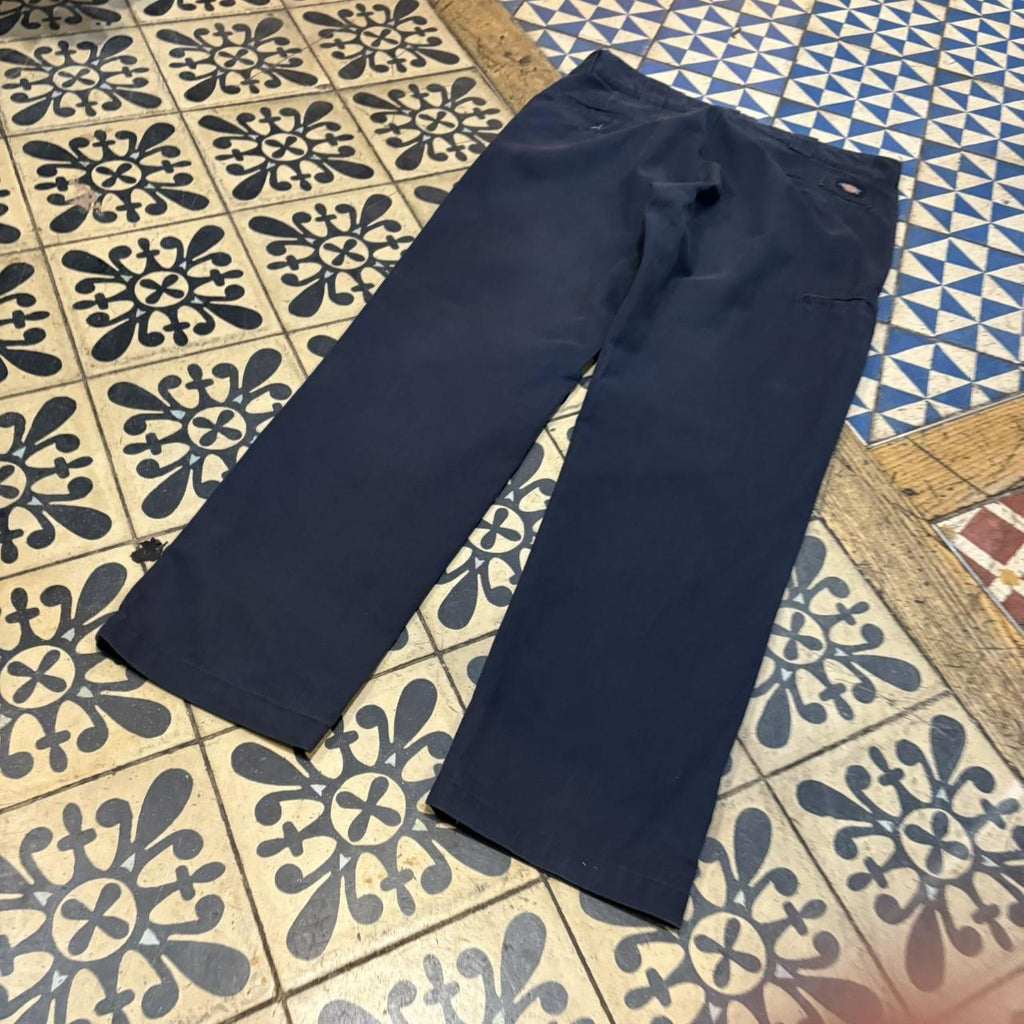 0125D15F-P - Vintage retro essential Navy Dickies Trousers pants casual workwear #skater #utility #workwear #carpenter #dickies