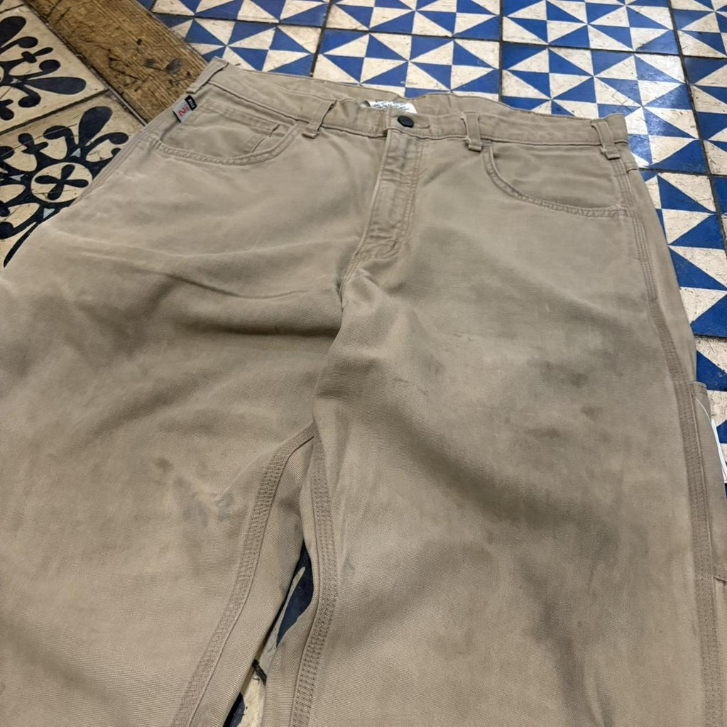 BR2401AD-F - Vintage retro essential  Beige Carhartt carpenter Trousers pants casual workwear #skater #utility #workwear #carpenter #carhartt