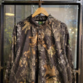 RTB080 - Vintage Retro essential RealTree Camouflage Khaki Green Brown Field Hunting graphic print Lightweight Longsleeve Henley Sweatshirt #realtree #hunting #y2k #utility #camo
