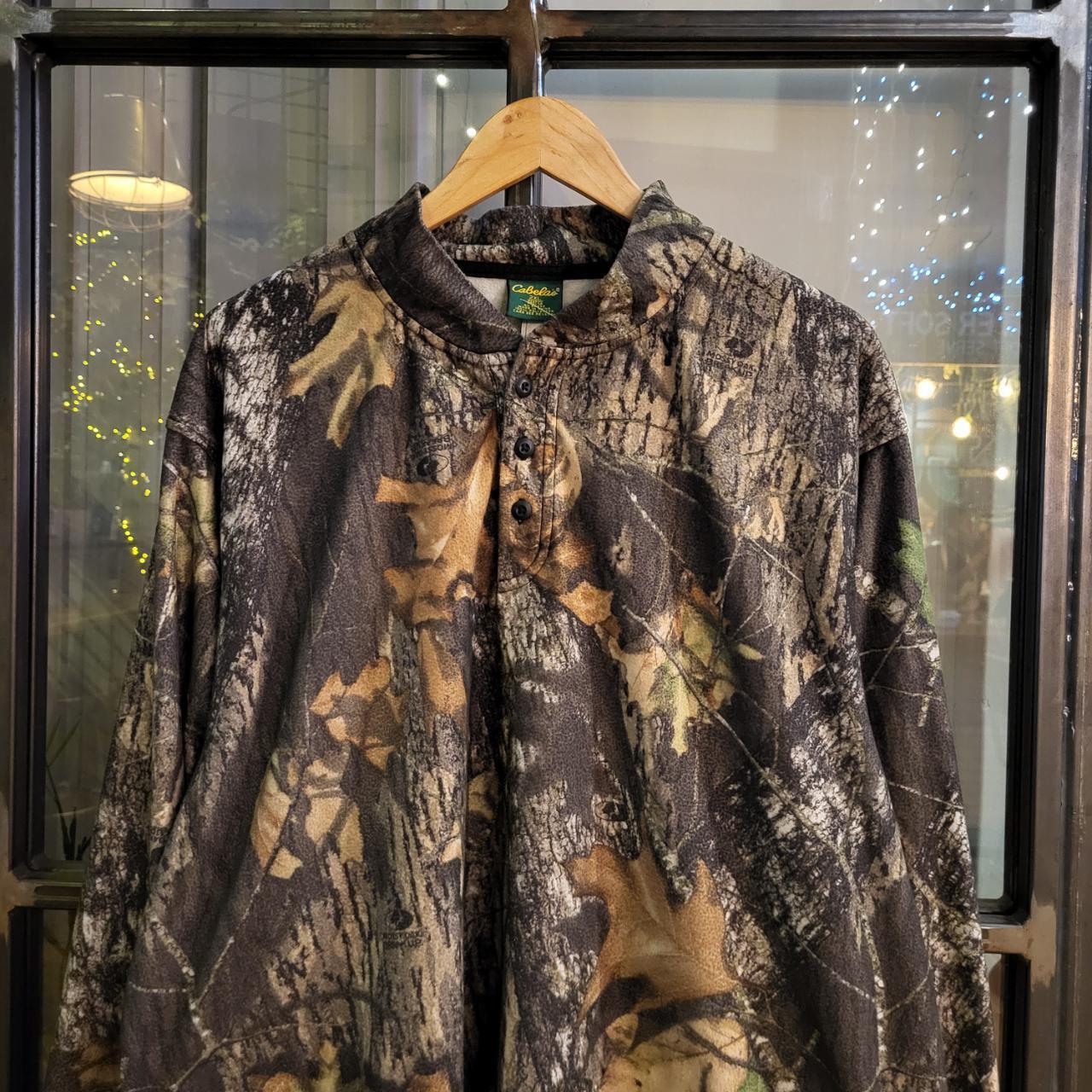 RTB080 - Vintage Retro essential RealTree Camouflage Khaki Green Brown Field Hunting graphic print Lightweight Longsleeve Henley Sweatshirt #realtree #hunting #y2k #utility #camo