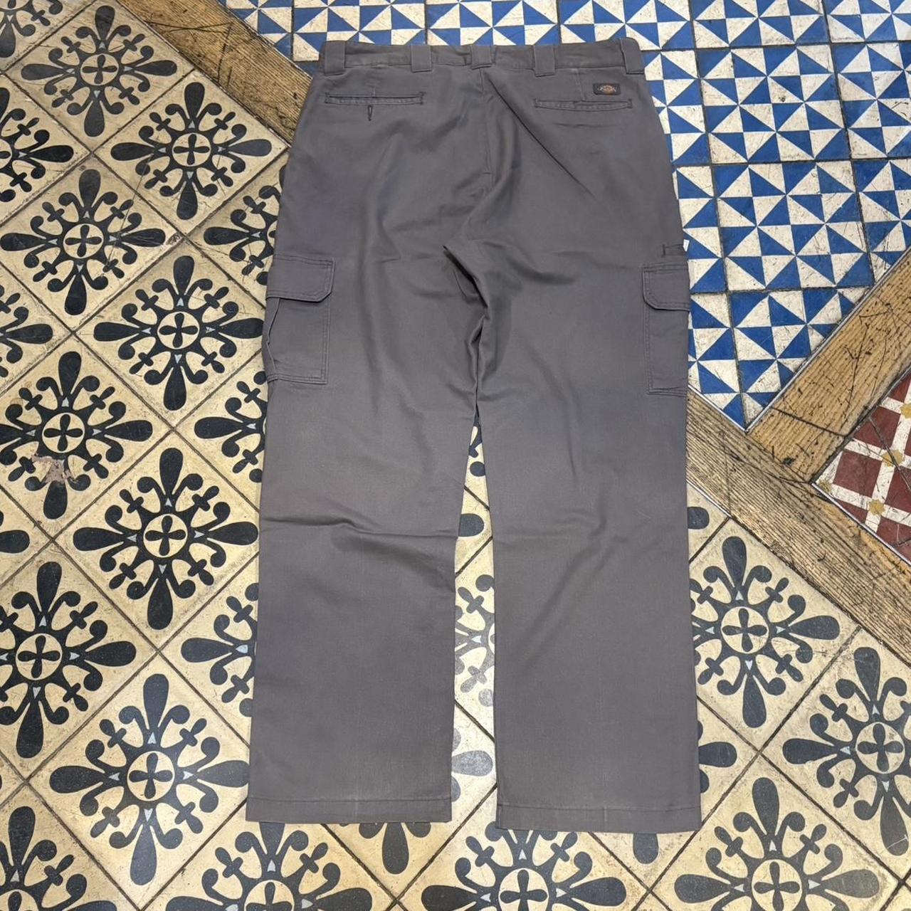 BR1209JI-F - Vintage retro essential Grey Dickies Straight Leg Cargo Trousers pants casual workwear #skater #utility #workwear #carpenter #dickies