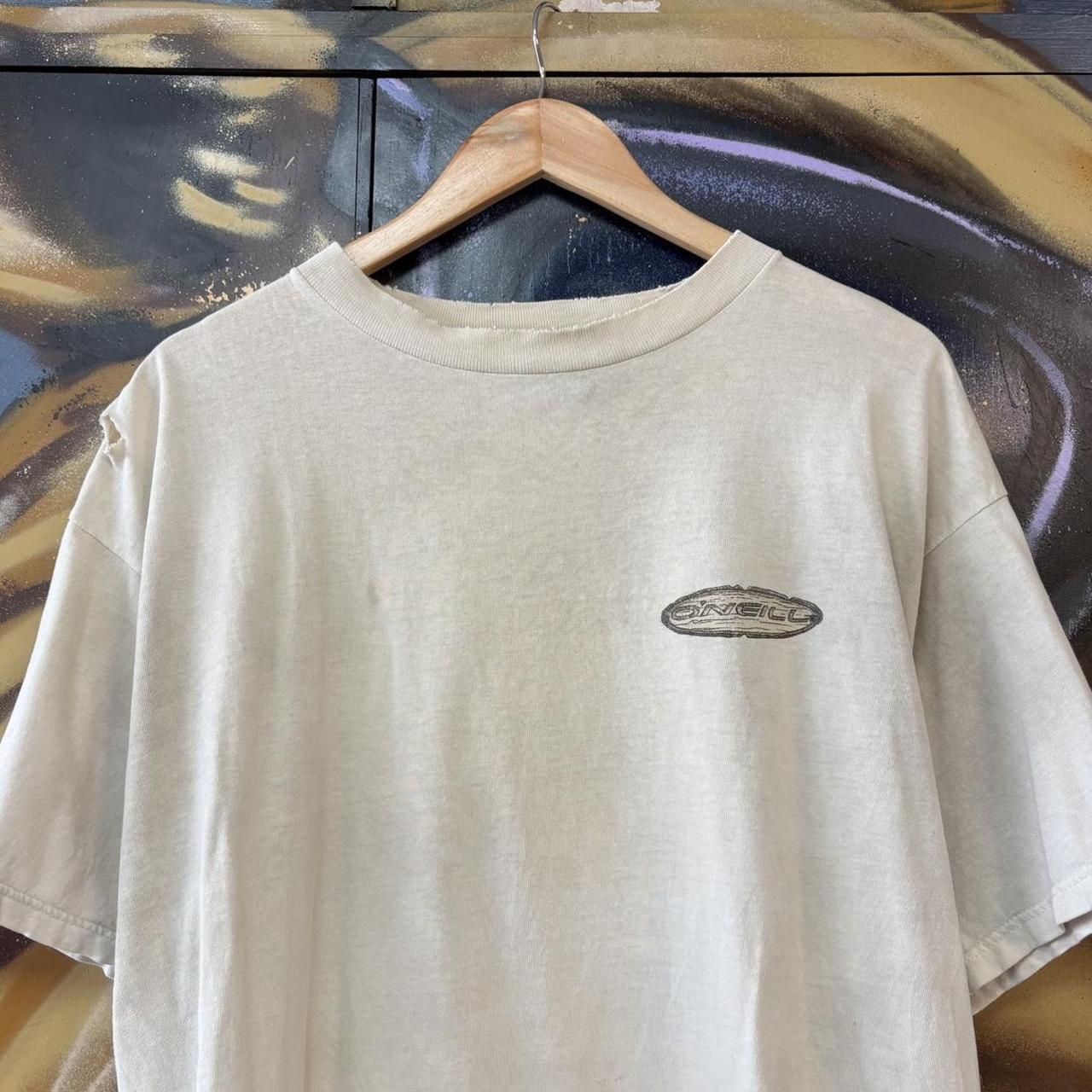 Vintage O’Neill Surf T-Shirt Mens XL Distressed Thrashed Graphic Back Print Skate Grunge Beach Tee 90s Y2K